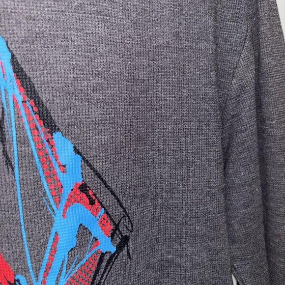 Y2K Volcom Waffle Men Knit L/S Skateboard Waffle Shirt Thermal Large Chest 39" - Picture 5 of 7